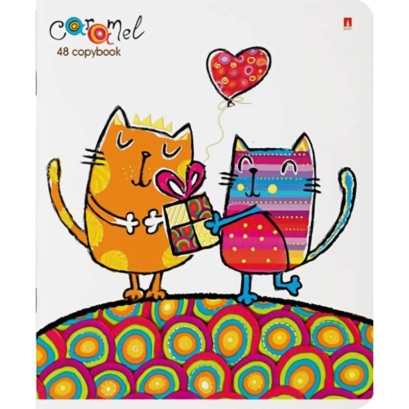 Тетрадь общая А5 ,48л, клетка,скрепка, КАРАМЕЛЬ NEW, 5 шт в уп,7-48-541/5