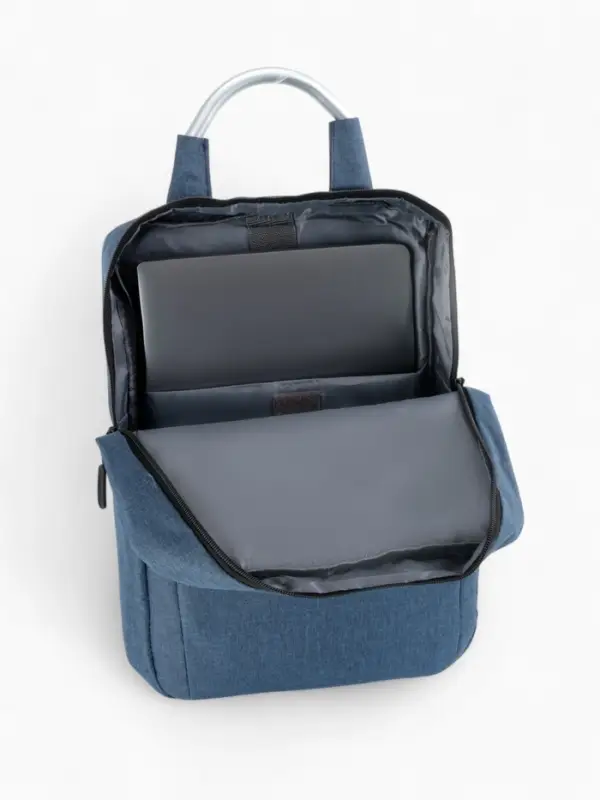 Рюкзак городской на молнии, наружный карман, размер 29&times;11&times;43 см, синий