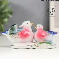 Фигурка керамика &laquo;Уточки-мандаринки в пруду&raquo;, 4.5&times;3.5&times;9.5 см