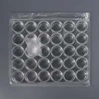 Органайзер для хранения мелочей, 30 баночек, d=2.6&times;2.8 см, 16.5&times;13.5&times;3.5 см, прозрачный