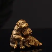 Набор фигурок &laquo;Гости, кошка и собака&raquo;, 2 шт., 7 см, бронза
