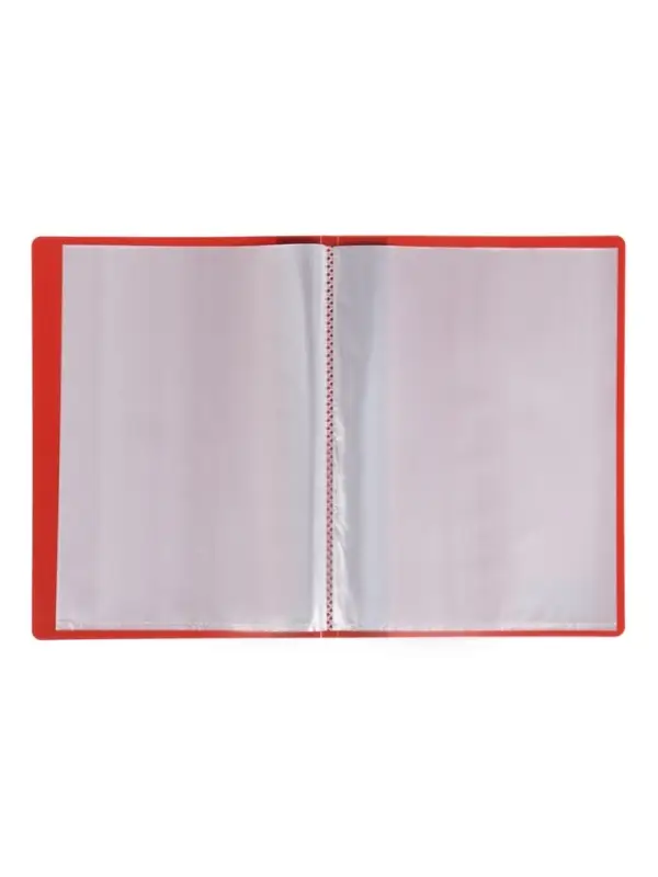 Папка с 20 вкладышами А5, 500 мкм, Calligrata, 9 мм, карман на корешке, красная