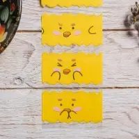 Термонаклейки на 7 яиц &laquo;Весёлые цыплята&raquo; на пасху, 7,3 х 34,2 см.