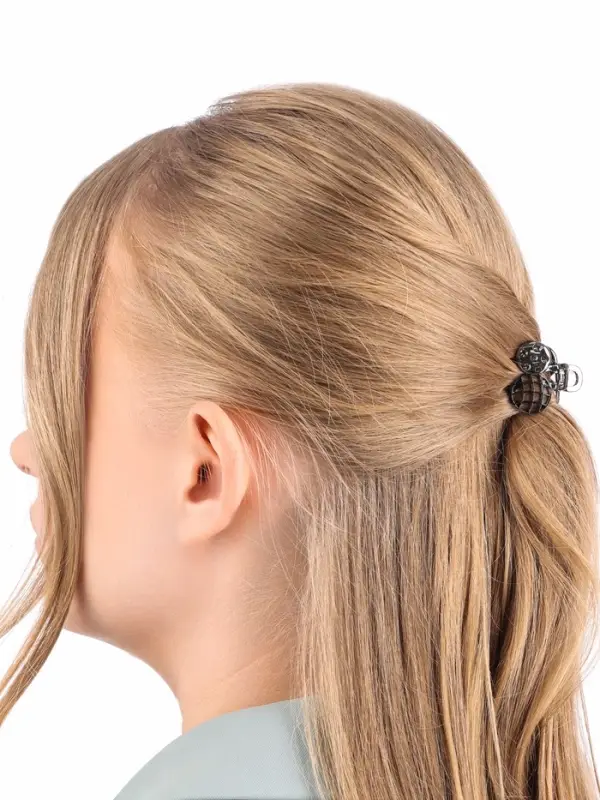 Крабик для волос &laquo;Оливия&raquo;, вишенки, 2.5 см, чёрный