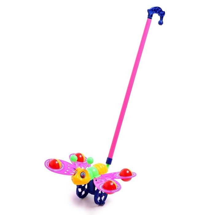 Каталка на палочке «Бабочка», цвета МИКС Каталка на палочке «Бабочка», цвета МИКС