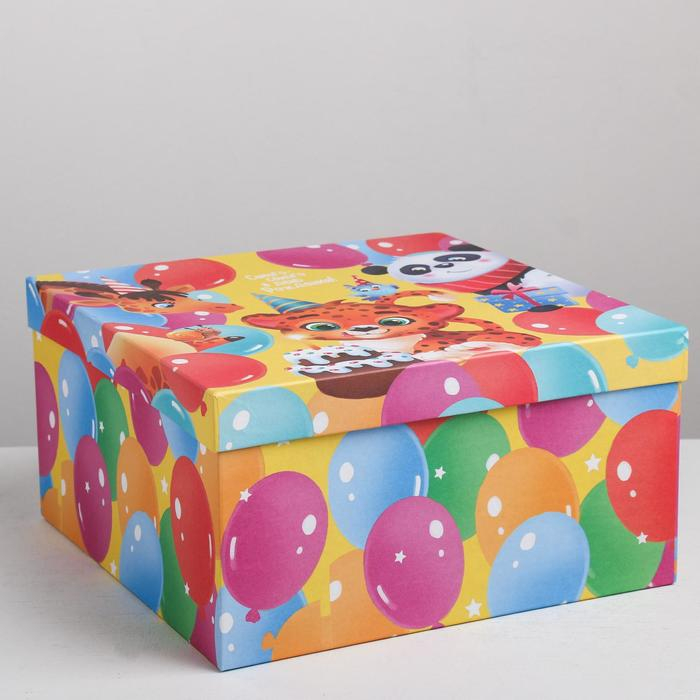 Набор коробок 10 в 1, упаковка подарочная, «Поздравления», 10.2 х 10.2 х 6‒28.2 х 28.2 х 15 см