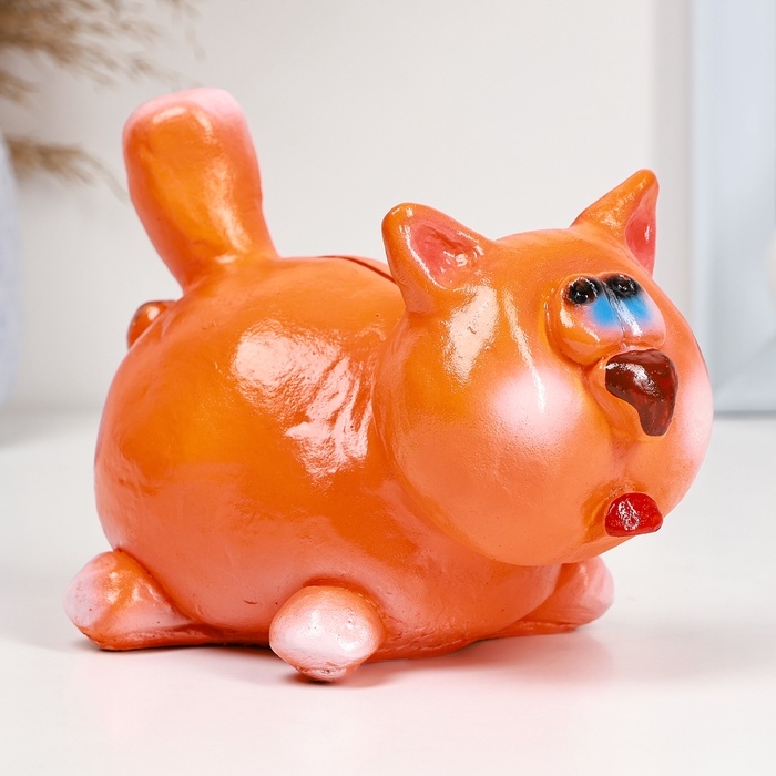 Копилка Копилка "Кот мужик" 12х17см, рыжий