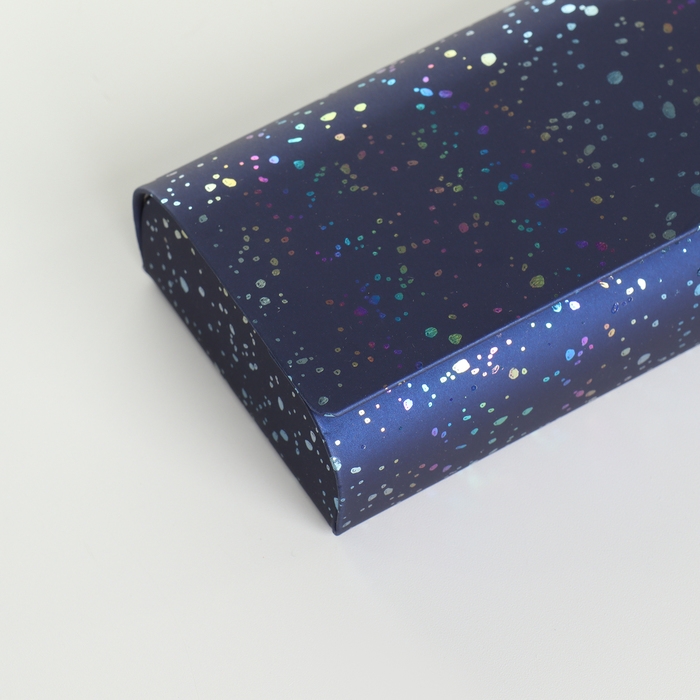 Футляр для очков на хлопушке, длина 15,5 см, цвет фиолетовый Футляр для очков на хлопушке, длина 15,5 см, цвет фиолетовый