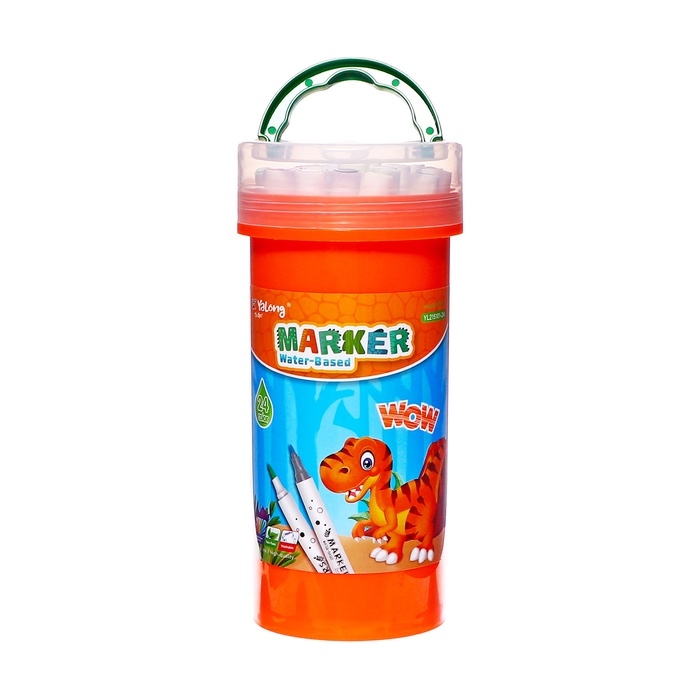 Набор маркеров 18 цветов двусторонние, в пластик тубусе МИКС Набор маркеров 18 цветов двусторонние, в пластик тубусе МИКС