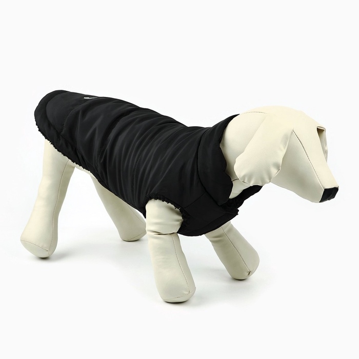 Одежда для собак. Куртка зимняя «Тёплая зима», чёрная размер M