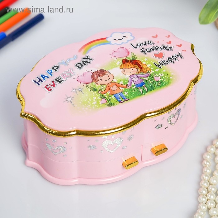 Шкатулка музыкальная механическая Шкатулка музыкальная механическая "Романтичное свидание" фигурная 7,5х19х12,5 см