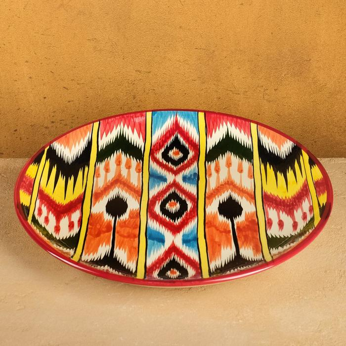 Набор чайный Риштанская керамика Набор чайный Риштанская керамика "Атлас №3", 9 предметов (чайник 0,8л, пиалы 0,2л)