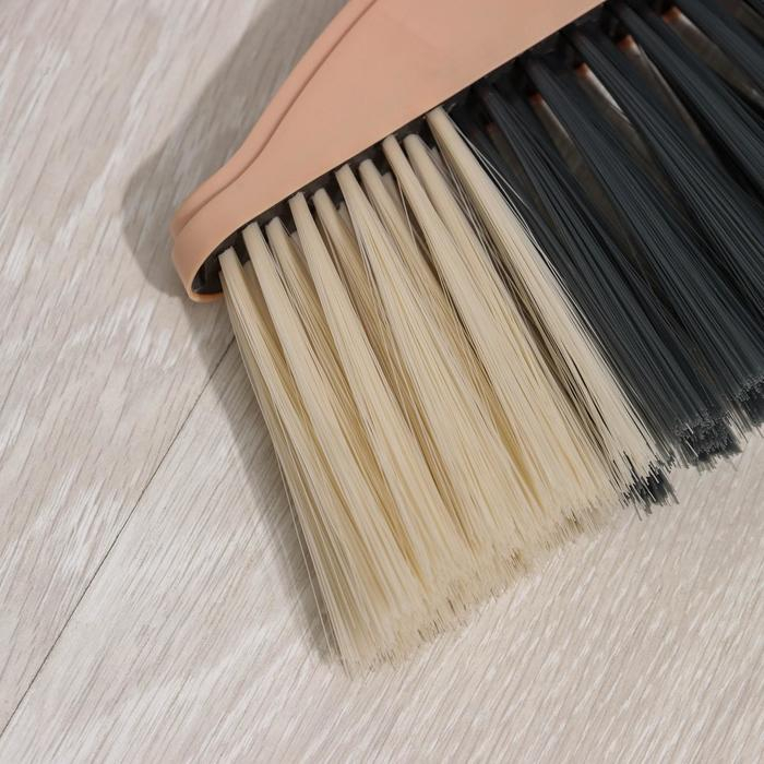 Щётка для пола: совок 24×25×81 см, щётка 24 см, цвет персиковый Щётка для пола: совок 24×25×81 см, щётка 24 см, цвет персиковый