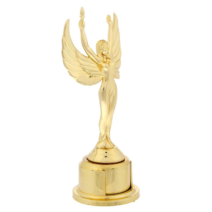 Наградная фигура «Ника», подставка пластик золото, 18 х 8 х 6,5 см. Наградная фигура «Ника», подставка пластик золото, 18 х 8 х 6,5 см.