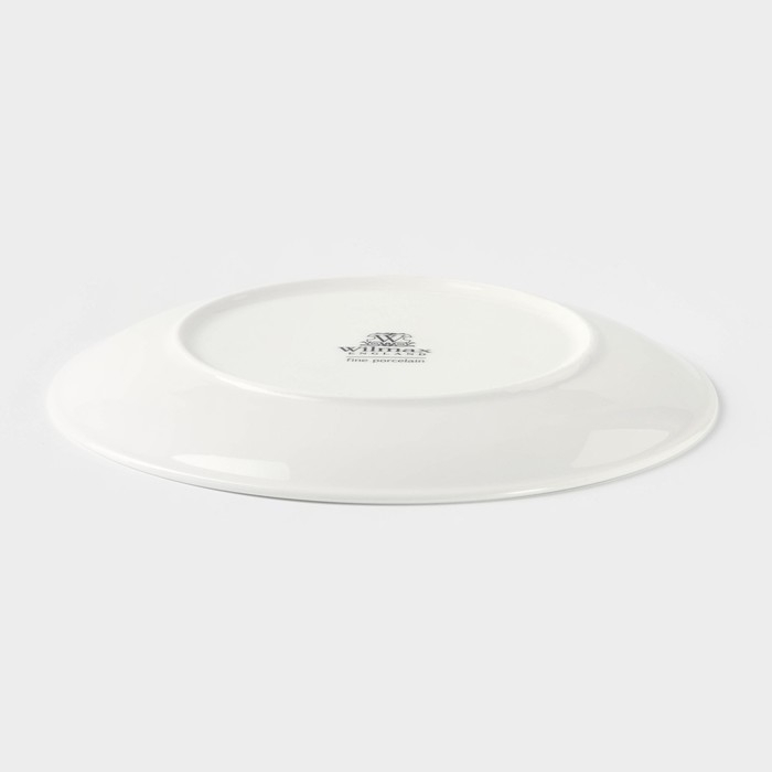 Тарелка фарфоровая десертная с утолщённым краем Wilmax Olivia Pro, d=20 см, цвет белый Тарелка фарфоровая десертная с утолщённым краем Wilmax Olivia Pro, d=20 см, цвет белый
