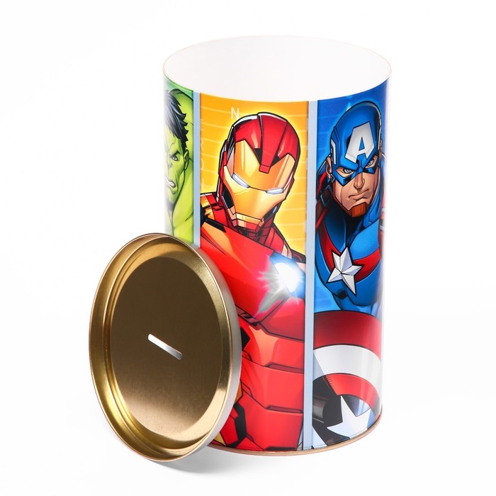 Копилка металлическая, 20,5 см х 12 см х 12 см, XXL Копилка металлическая, 20,5 см х 12 см х 12 см, XXL "Супер-герои", Мстители