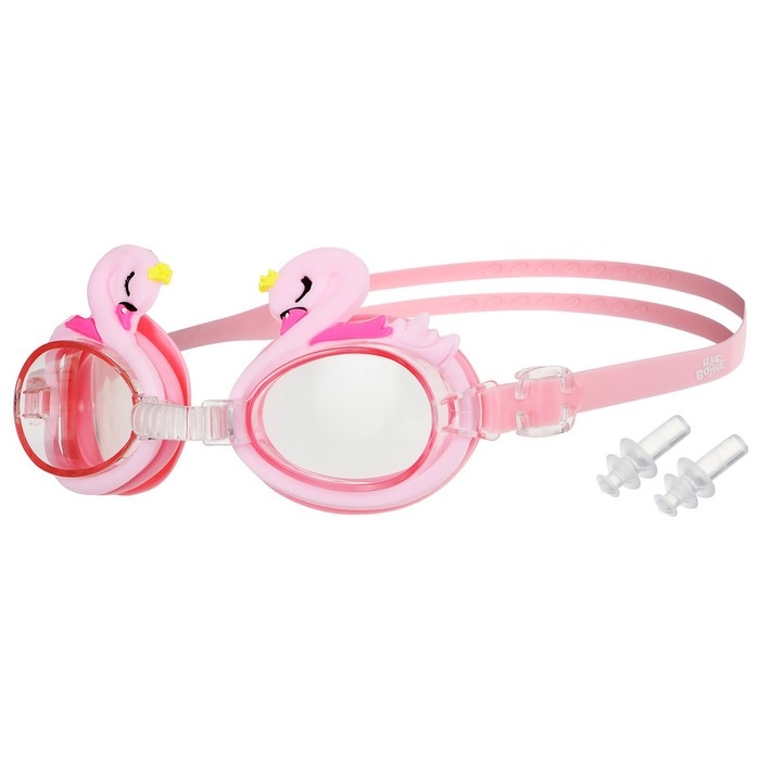 Очки для плавания детские «На волне» «Лебедь», беруши Очки для плавания детские «На волне» «Лебедь», беруши