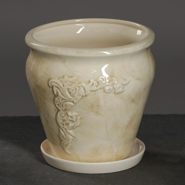 Набор горшков 3шт. Набор горшков 3шт. "Лоза" белый: 10л, 3,5л, 1,7л