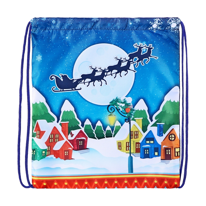 Новый год. Сумка под сладости 290 x 340 мм Новый год. Сумка под сладости 290 x 340 мм "Новогодний пейзаж" (мягкий полиэстер плотностью 210D)