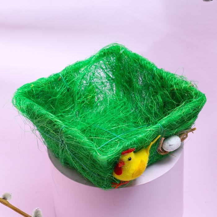 Пасхальная декоративная корзинка  Пасхальная декоративная корзинка "Травка" 16х18х8  см