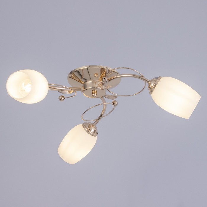 Люстра потолочная Кера 3х60Вт Е14 Золото 56x56x18 см Люстра потолочная Кера 3х60Вт Е14 Золото 56x56x18 см