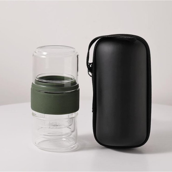 Портативный чайный сервиз в чехле, чехол 15 х 8 см Портативный чайный сервиз в чехле, чехол 15 х 8 см