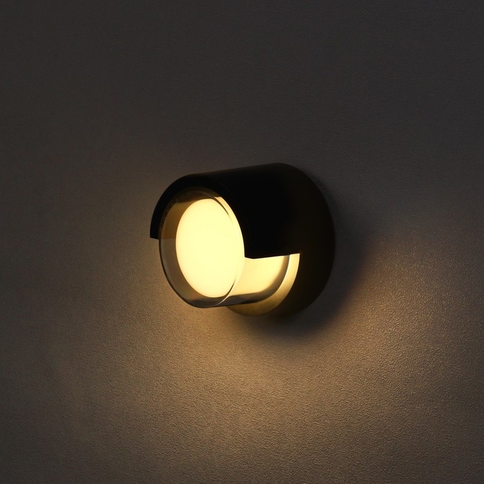 Светильник фасадный «Сити», FSD-050, 5 Вт, 3000К, круг IP65, 220 В, пластик, черный Светильник фасадный «Сити», FSD-050, 5 Вт, 3000К, круг IP65, 220 В, пластик, черный