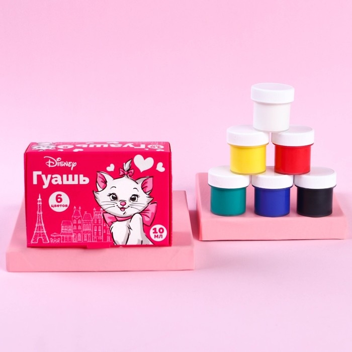 Гуашь 6 цветов по 10 мл, Коты-аристократы Гуашь 6 цветов по 10 мл, Коты-аристократы