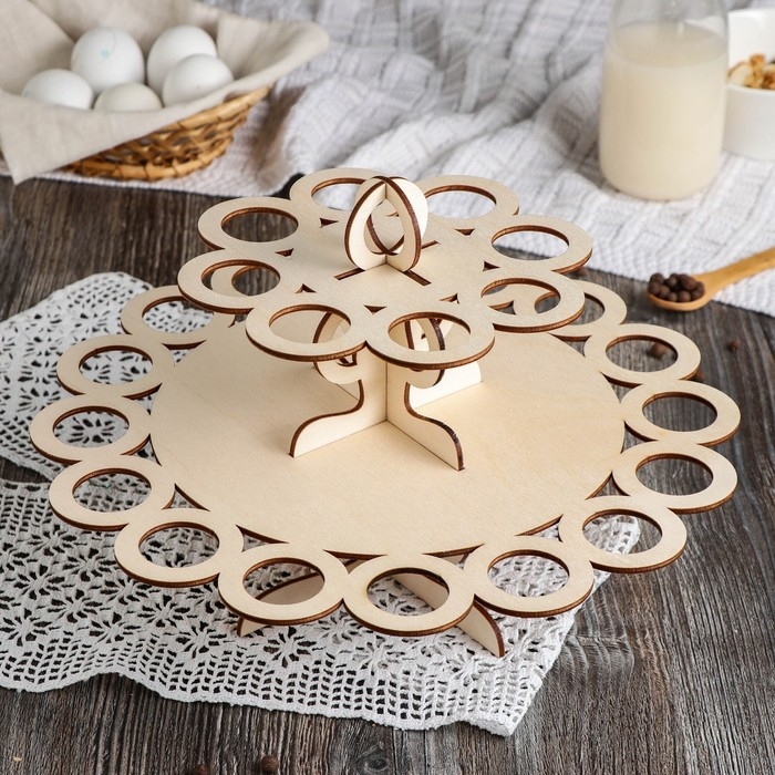 Подставка для яиц пасхальная, 2-х ярусная, 24 ячейки, 30×30×20 см Подставка для яиц пасхальная, 2-х ярусная, 24 ячейки, 30×30×20 см