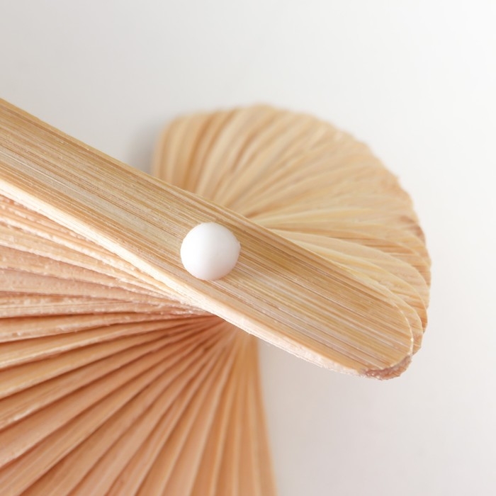 Веер бамбук, текстиль h=21 см  Веер бамбук, текстиль h=21 см "Моноцвет" в коробке, фиолетовый