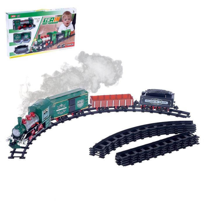 Железная дорога «Классик», со световыми, звуковыми и дымовыми эффектами, протяжённость пути 2,88 м Железная дорога «Классик», со световыми, звуковыми и дымовыми эффектами, протяжённость пути 2,88 м