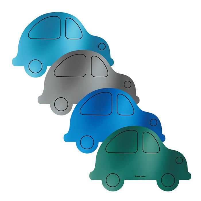 Доска для лепки А4, ErichKrause Доска для лепки А4, ErichKrause "Matt Ice Metallic Машинка", 1,3 мм, фигурная, микс