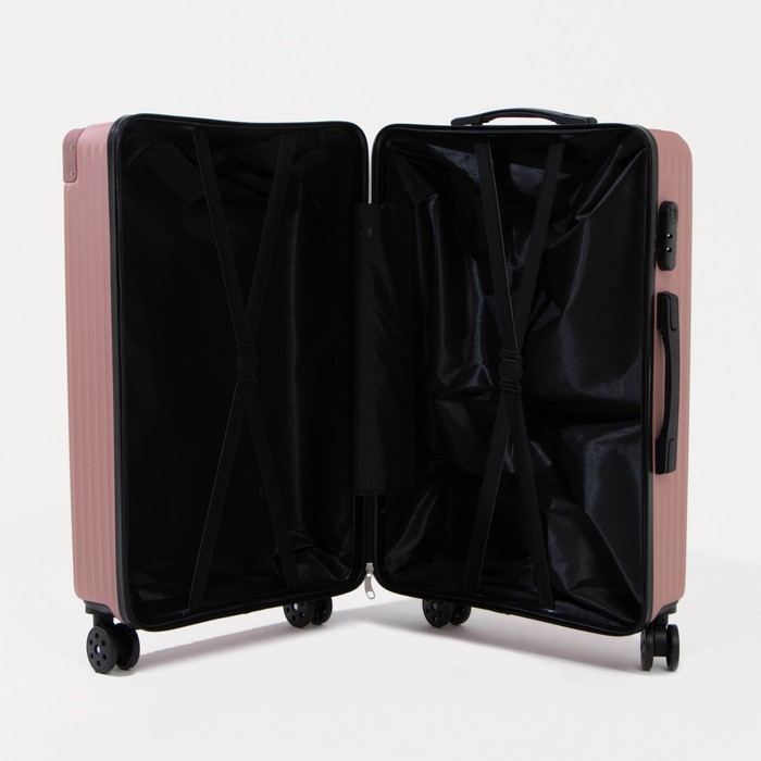 Чемодан большой 85 л (L), отдел на молнии, кодовый замок, цвет розовый Чемодан большой 85 л (L), отдел на молнии, кодовый замок, цвет розовый