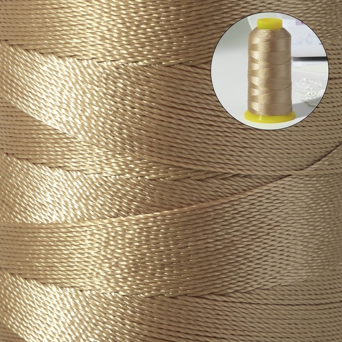 Нитки обувные, 500D/3, 600 м, цвет бежевый Нитки обувные, 500D/3, 600 м, цвет бежевый