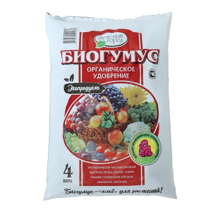Органическое Удобрение Биогумус  Органическое Удобрение Биогумус "Зеленый город", 4 л