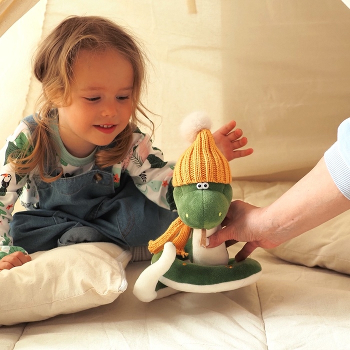 Новый год! Мягкая игрушка «Змей Сёма», в жёлтой шапке, 20 см Новый год! Мягкая игрушка «Змей Сёма», в жёлтой шапке, 20 см