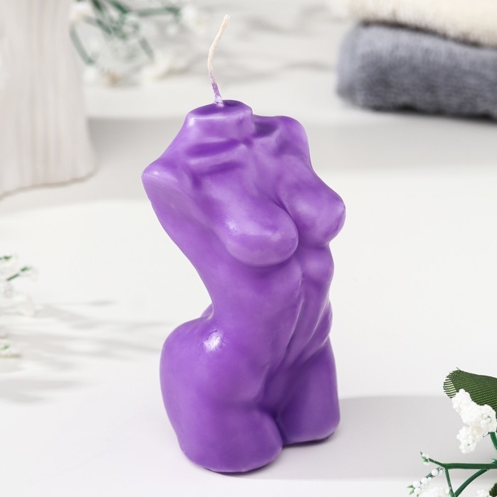 Свеча фигурная ароматическая  Свеча фигурная ароматическая "Женский силуэт", 9,5х4,5 см, лаванда
