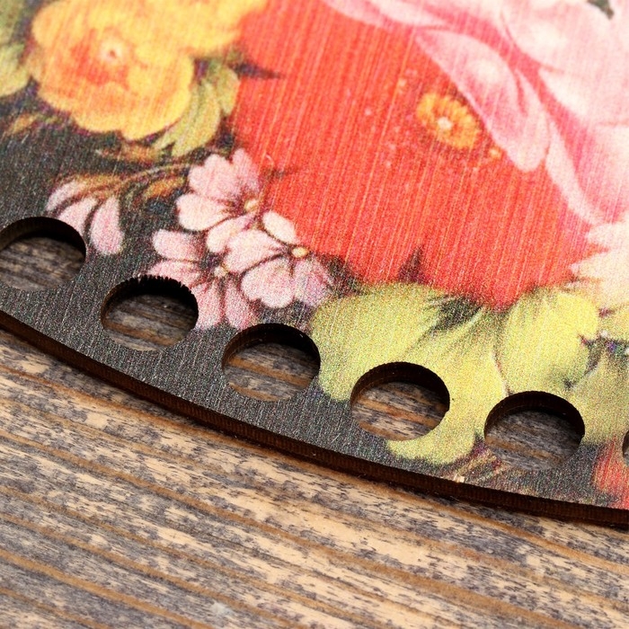 Заготовка для вязания Заготовка для вязания "Овал параллельный Жостовская роспись №1" размер 20×15 см