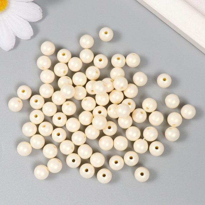 Бусины для творчества пластик Бусины для творчества пластик "Шарик. Молочный перелив" набор 20 гр d=0,8 см