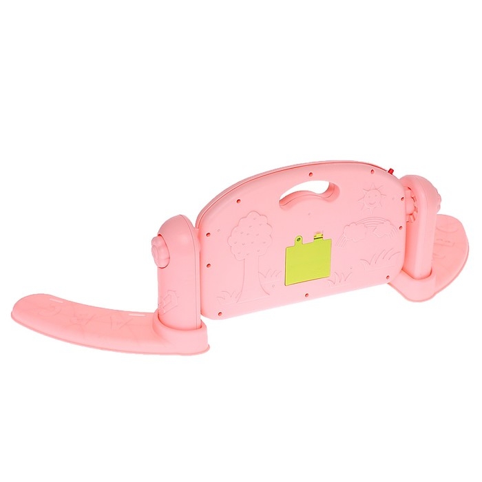 Музыкальный развивающий коврик с пианино, русская озвучка, свет, цвет розовый Музыкальный развивающий коврик с пианино, русская озвучка, свет, цвет розовый