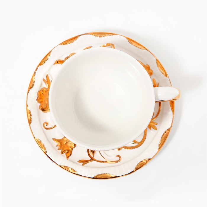 Чайная пара фарфор «Соната» чашка 200 мл, блюдце ⌀ 16 см Чайная пара фарфор «Соната» чашка 200 мл, блюдце ⌀ 16 см