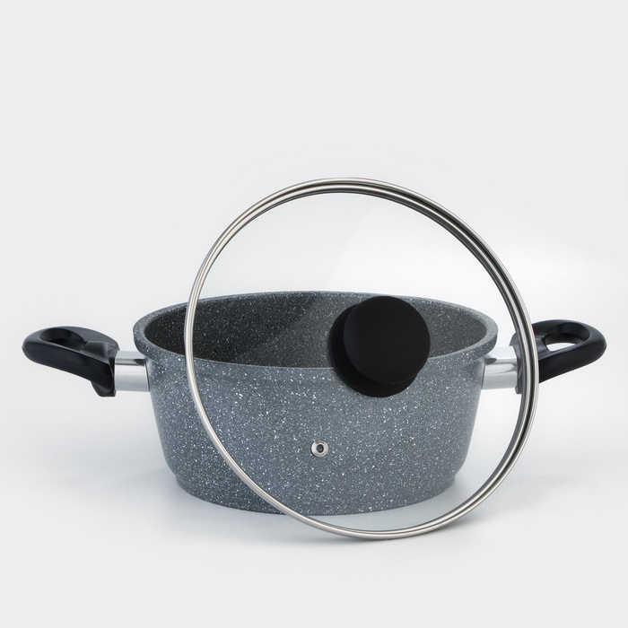 Кастрюля Доляна «Марбл», 2 л, d=20 см, h=9 см, антипригарное покрытие Кастрюля Доляна «Марбл», 2 л, d=20 см, h=9 см, антипригарное покрытие