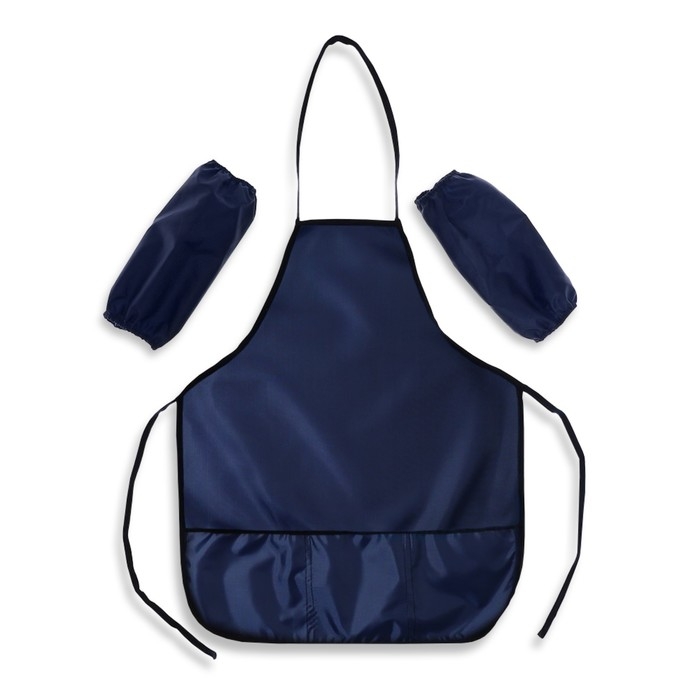 Фартук для труда + нарукавники, 550 х 440/250 х 160 мм, размер M (рост 122-158), Calligrata темно-синий Фартук для труда + нарукавники, 550 х 440/250 х 160 мм, размер M (рост 122-158), Calligrata темно-синий