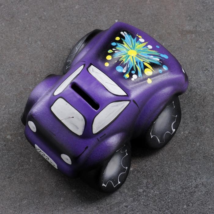 Копилка  Копилка "Машина" фиолетовая, 9х15см