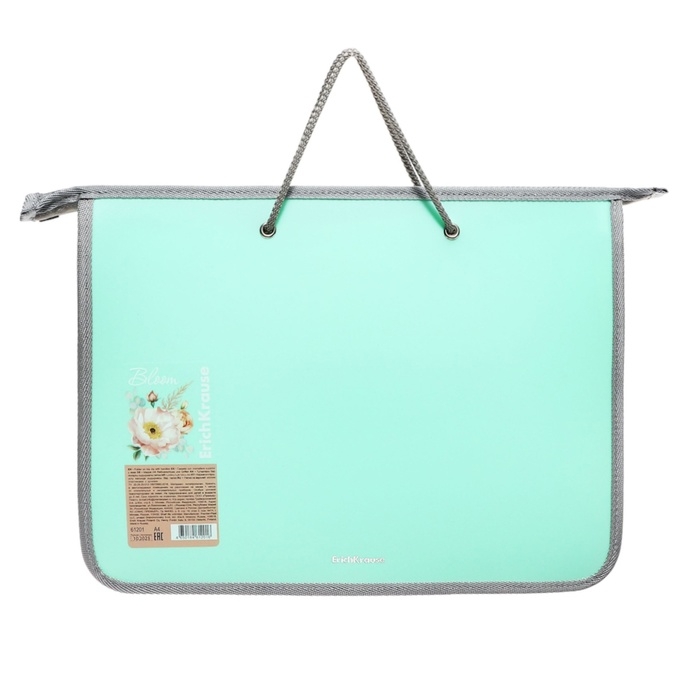 Папка А4+, 330 x 245 х 45 мм, молния сверху, ErichKrause Папка А4+, 330 x 245 х 45 мм, молния сверху, ErichKrause "Matt Pastel Bloom", 600 мкм, тиснение "песок", микс