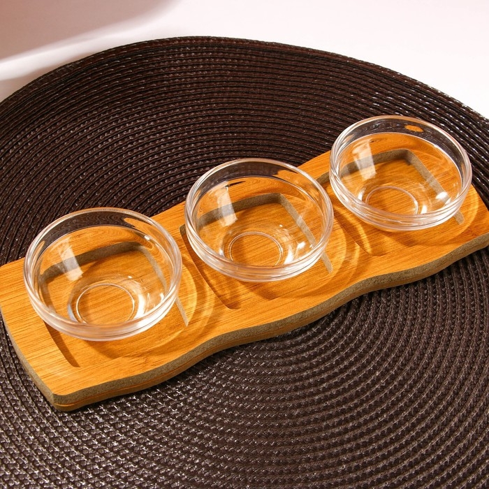 Соусники на подставке «Классика», 3 шт Соусники на подставке «Классика», 3 шт