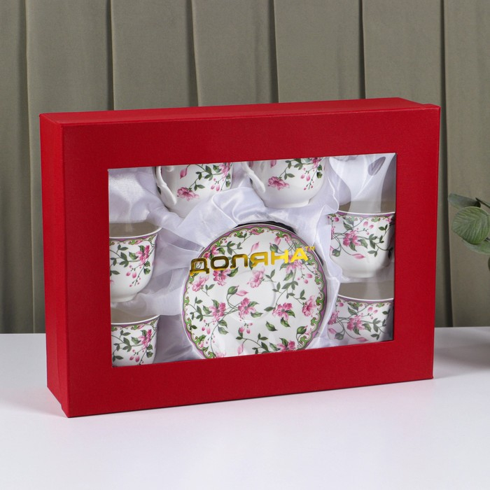 Сервиз фарфоровый чайный Доляна «Бланко», 12 предметов: 6 чашек 220 мл, 6 блюдец d=14 см Сервиз фарфоровый чайный Доляна «Бланко», 12 предметов: 6 чашек 220 мл, 6 блюдец d=14 см