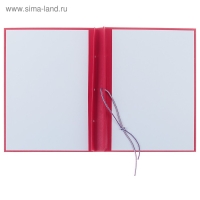Папка "Выпускная квалификационная работа" бумвинил, гребешки/сутаж, без бумаги, цвет красный (вместимость до 300 листов)