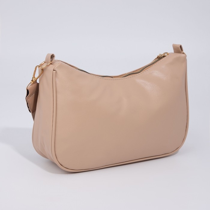 Сумка-багет на молнии, цвет бежевый Сумка-багет на молнии, цвет бежевый