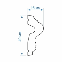Молдинг белый 40х16х2000мм